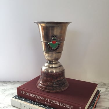 Vintage European Racing Trophy Vintage Award Cup Trophy Prize Cup Belgian 