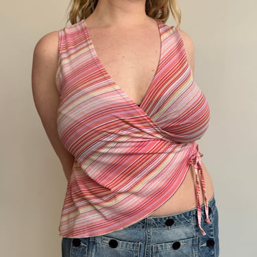 Vintage - Pink Stripe Tank (L/XL)