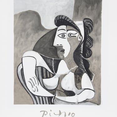 Femme Accoudee au Fauteuil by Pablo Picasso, Marina Picasso Estate Lithograph Poster 
