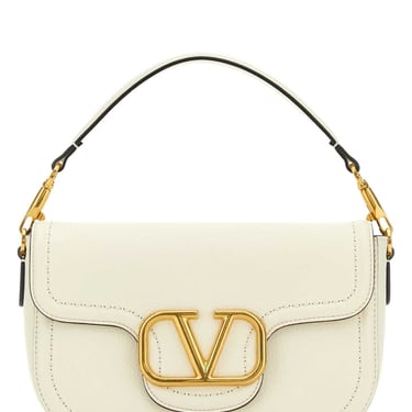 Valentino Garavani Women Ivory Leather Alltime Shoulder Bag