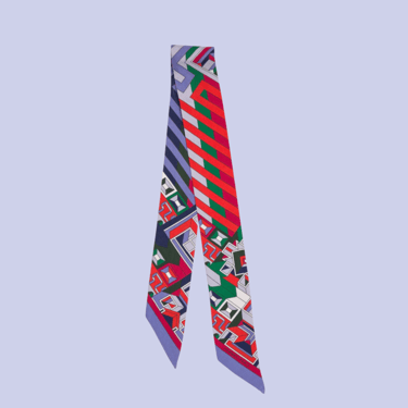 HERMÈS Le Fil d’Ariane Silk Twilly Scarf