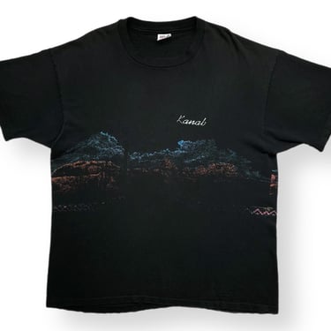 Vintage 90s San Segal Kanab Utah Faded Out Wrap Around Nature Print Graphic T-Shirt Size XL/XXL 
