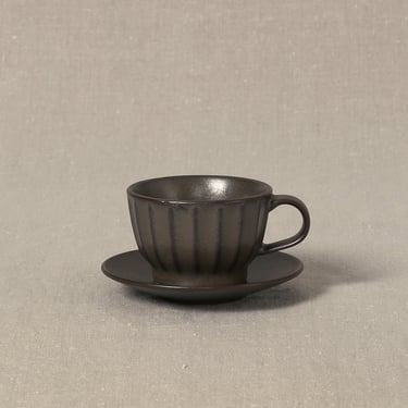 Inku Scalloped Coffee Cup and Saucer