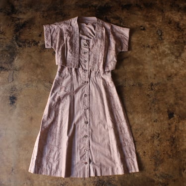 1950's Sun Dress  / Vintage Dress with Bolero / Women's Cotton Dress Medium 