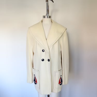 1960s Vintage Wool Double Breasted Sailor Jacket