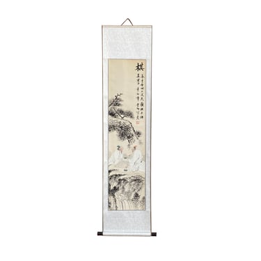 Chinese Calligraphy Writing Scholars Theme Scroll Painting Wall Art ws2098E 