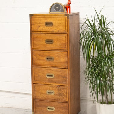 Tall Campaign Chest of Drawers