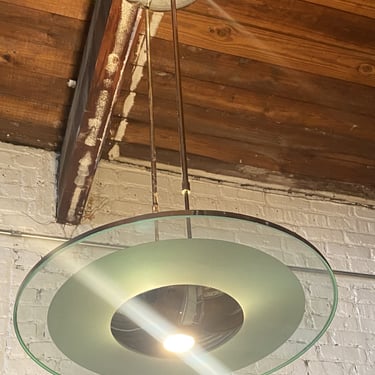 Glass Disk Hanging Light