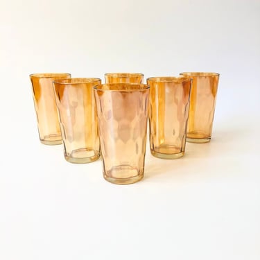 Peach Luster Tumblers - Set of 6 