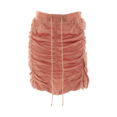 Dior Pink Rouched Silk Skirt