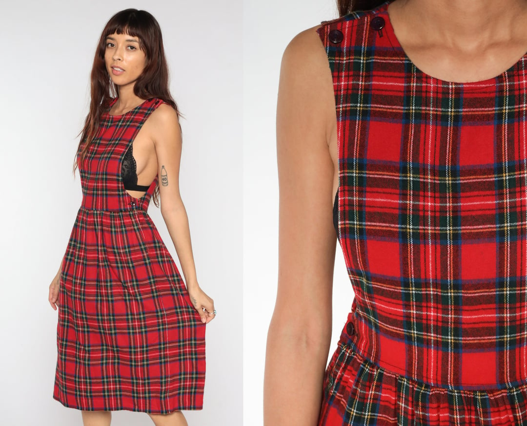 80's pinafore outlet dress