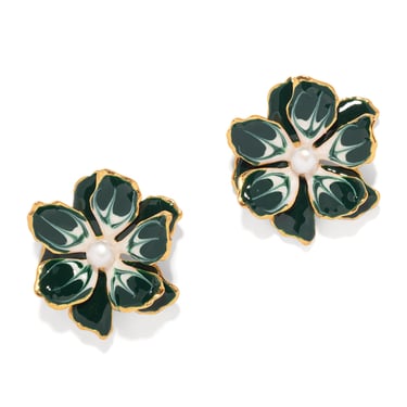 The Pink Reef Small Double Floral in Emerald