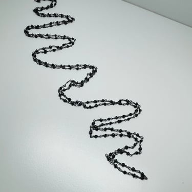 Tiny Black Beaded Necklace