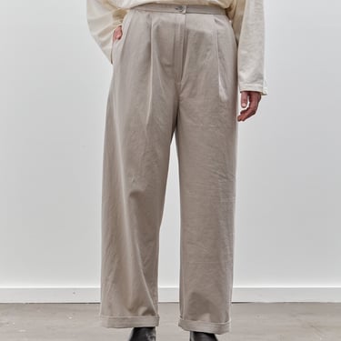 Black Crane Straight Trousers, Cement