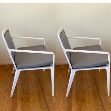 Pair of Still Arm Patio Chairs Designed by Richard Frinier for Brown Jordan