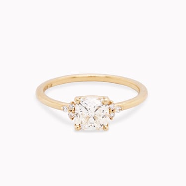Anne 1.01ct Cushion White Diamond Engagement Ring