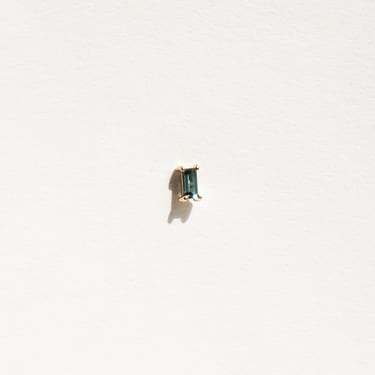 Tourmaline Baguette Stud Earring