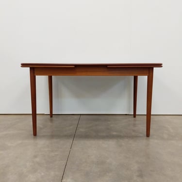 Vintage Danish Mid Century Modern Teak Extendable Dining Table by Farstrup 
