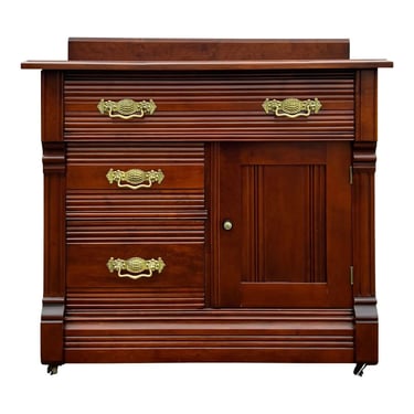 Antique Cherry Victorian Style Washstand 