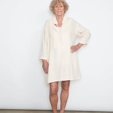 Sandra Dress - Cream Linen