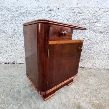 Vintage Bedside Table/ Mid Century/ Nightstand Storage/ Retro Night Table/ Storage Tables/ Wooden Nightstand/ Vintage Furniture / Yugoslavia 