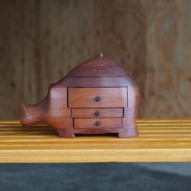 Deborah Bump Wooden Rhinoceros 