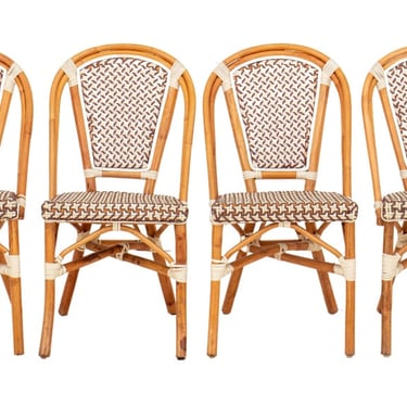 French Bistro Style Modern Bentwood Chair, Set of Four
