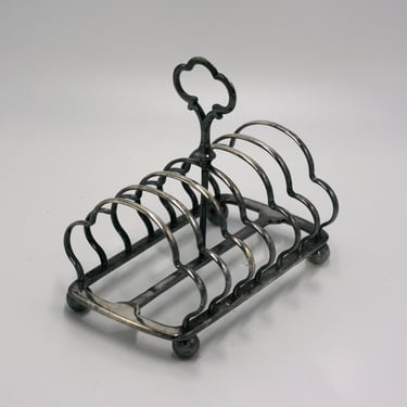 vintage silver plate toast rack 
