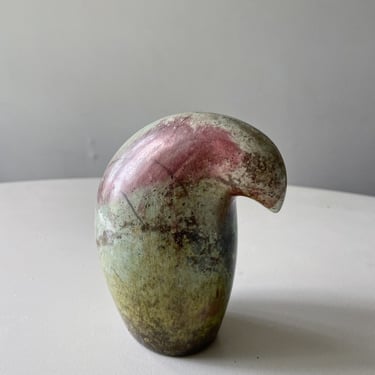 Smooth Sculptural Bird Creature  Danish Modernist Vintage Mid Century Pottery Signed Owl Penguin 