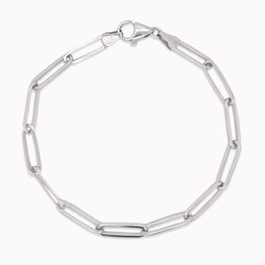 Silver Paperclip Chain Bracelet