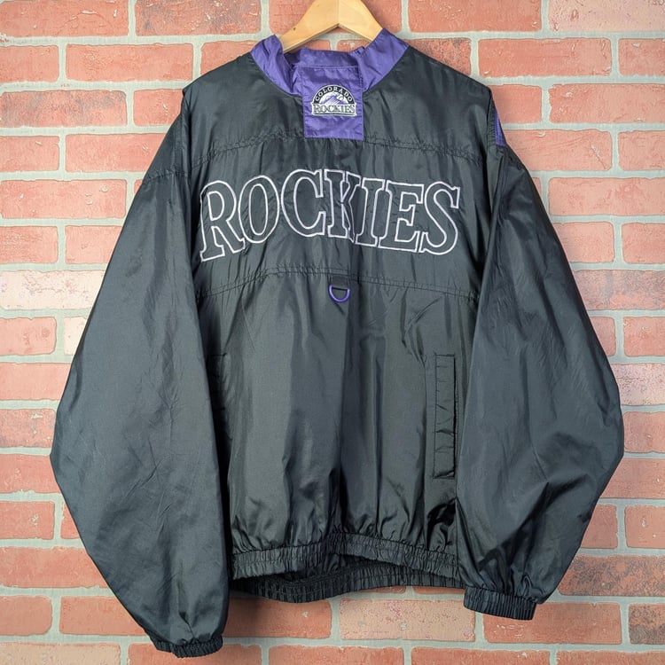 Vintage 90s MLB Colorado Rockies Baseball ORIGINAL Windbreaker