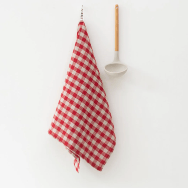 Linen Kitchen Towel | Red Gingham