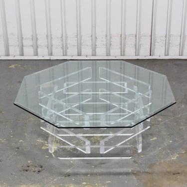 Stacked Lucite Coffee Table 