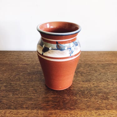 Vintage Terracotta Ceramic Vase - Handmade in Austin 