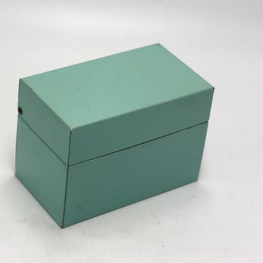 vintage J. Chein Aqua File Box 