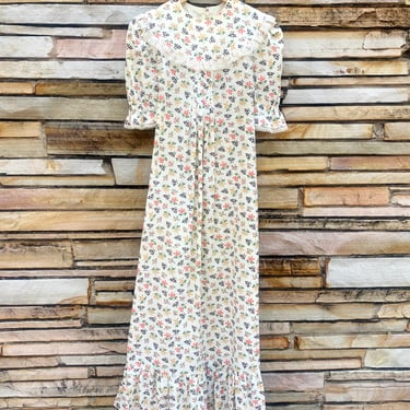 70's Ivory Prairie Dress
