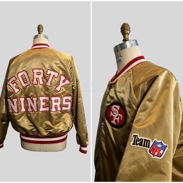 San Francisco Forty Niners Vintage Gold Satin Jacket | Lerenjack