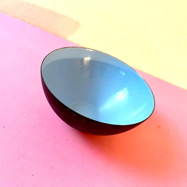 Blue Vintage Krenit Bowl Designed By Herbert Krenchel 