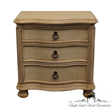 ART FURNITURE Antiqued White French Inspired Contemporary Modern 30″ Three Drawer Nightstand 76142-2617 