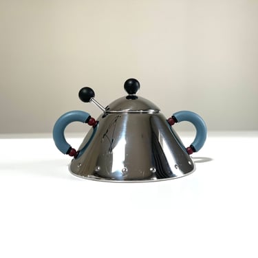 1980s Micheal Graves for Alessi Sugar Bowl with Spoon 