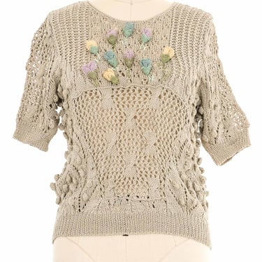 Dimensional Knit Tulip Top