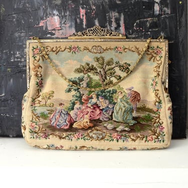 Antique Needlepoint Purse