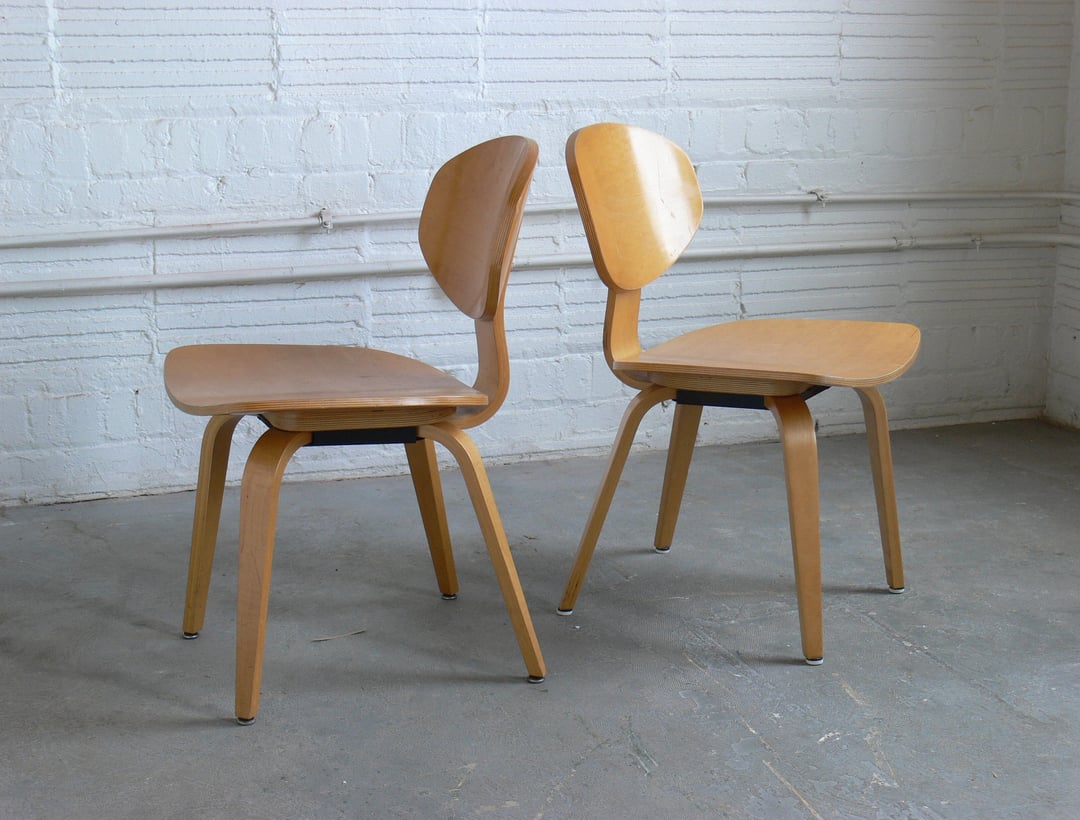 Vintage Mid Century Modern Thonet Plywood Chair (Set of 2) | CoMod ...