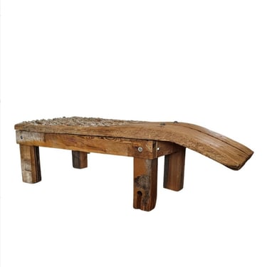 Antique Mediterranean Farm Threshing Board Bench or Coffee Table 