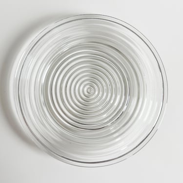 Anchor Hocking Manhattan Clear Glass Dinnerware: Dinner Plates & Salad Plates Art Deco Vintage USA 1930s 