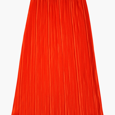 Pleated midi skirt, poppy