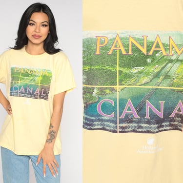Panama Canal Shirt Holland America Line Cruise 00s Central America T Shirt Graphic Shirt Retro Tshirt Y2K Vintage Travel T Shirt Medium 