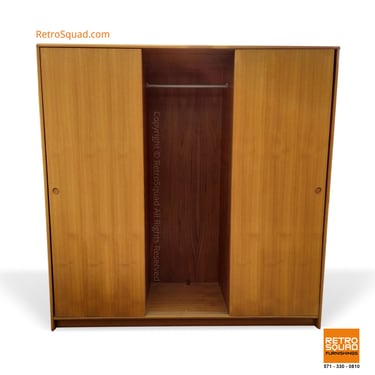 High Quality Danish Modern MCM Teak 3 Section Wardrobe Storage Cabinet Armoire, Hundevad, Vodder, Eames 