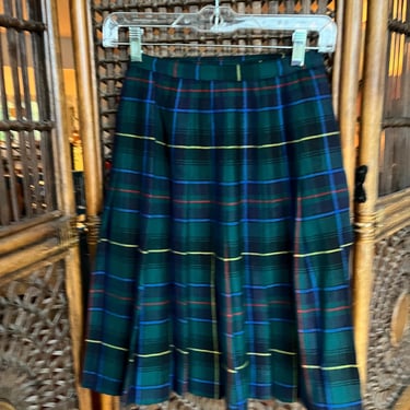 Vintage Tartan Wool Skirt XS 