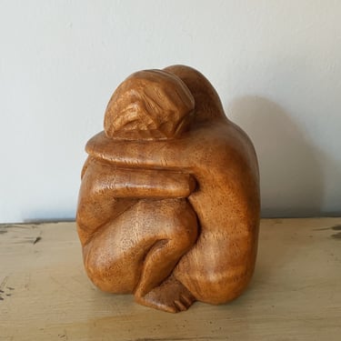 Carved Wood Couple